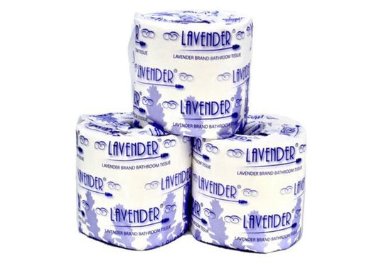 Lavender® Brand 2-PLY Universal Bath Tissue, Sheet Size: 4.25" W x 3.5" L, Embossed, 500 sht/rl - 96/cs