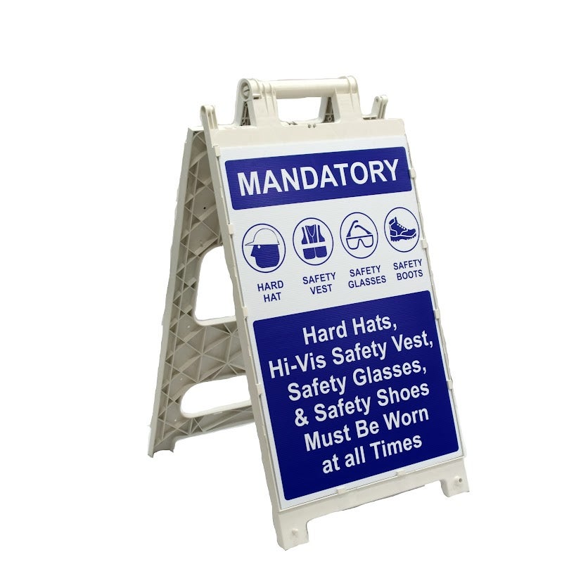 CORTINA 24 x 36 Fold Flat Plastx FF HD Barricade with Sign, Choose Your Sign