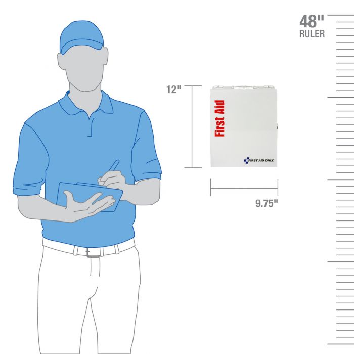 90578 SmartCompliance 25 Person Medium Metal First Aid Cabinet without Medications
