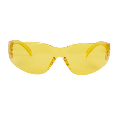Cordova Bulldog™ Safety Glasses, Single Wrap-Around Scratch-Resistant Lens, Choose Amber or Light Blue Frame & Lens
