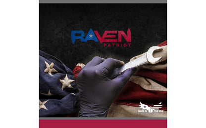 SAS Raven® Patriot Powder-Free 7 Mil Exam Grade, ASTM D6978 Fentanyl, Disposable Nitrile Gloves, Black, 100/bx - 10 bx/cs