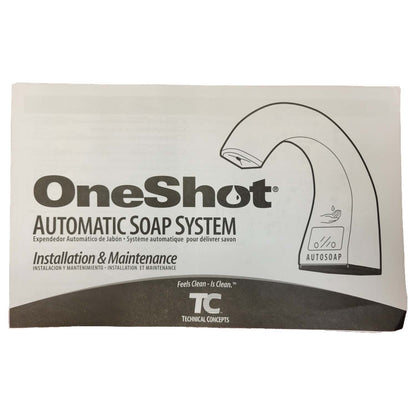 One Shot® LOTION Soap Dispenser, Counter (Deck) Mount Touch-Free, Polished Chrome/Black