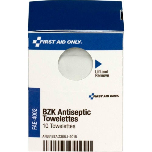 FAE-4002 SmartCompliance First Aid Kit Refill, Antiseptic Cleansing Wipes - 10/Box