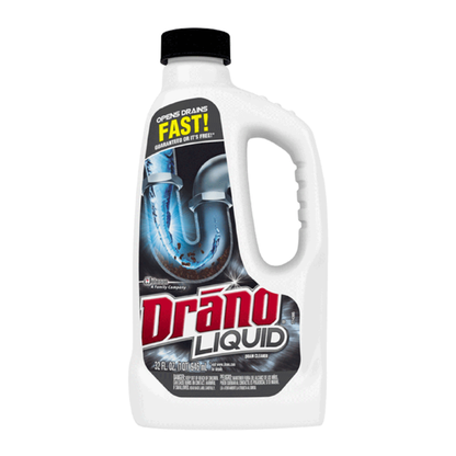 SC Johnson Professional® Drano® Liquid Clog Remover, 32 fl. oz. Capped Bottle - 12/cs