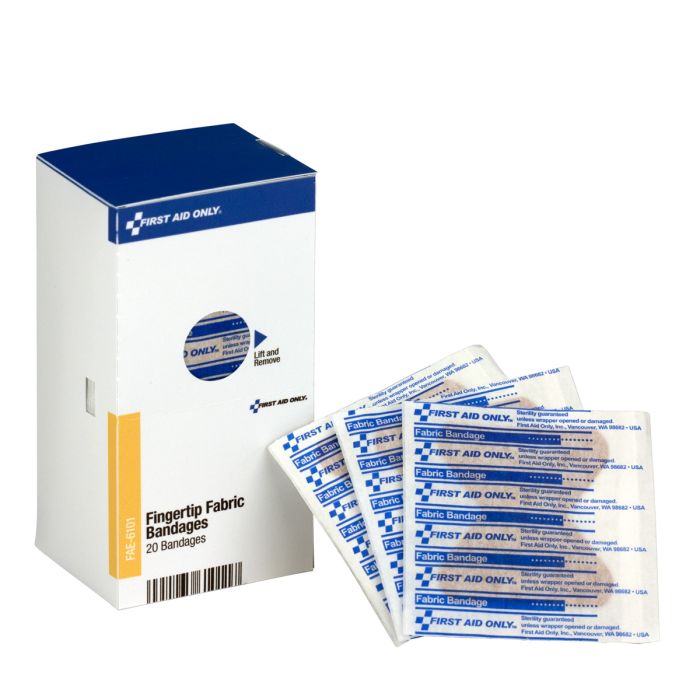 FAE-6101 SmartCompliance First Aid Kit Refill, Fingertip Fabric Bandages - 20/Bx