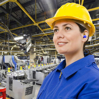 Cordova Encore™ Blue Metal-Detectable Foam Ear Plugs w/Blue PVC Cord, NRR 33 dB - 100 pr/bx