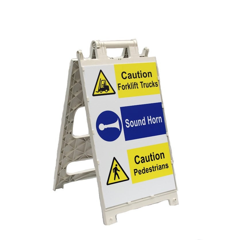 CORTINA 24 x 36 Fold Flat Plastx FF HD Barricade with Sign, Choose Your Sign