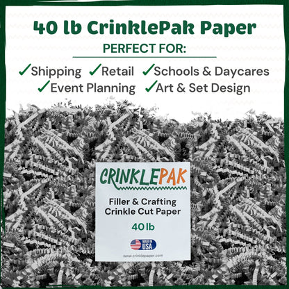 Crinkle Paper 40lb Gray
