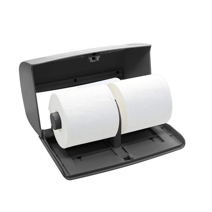 Side-by-Side Double Roll Toilet Tissue Dispenser, Gray — FREE SHIPPING*