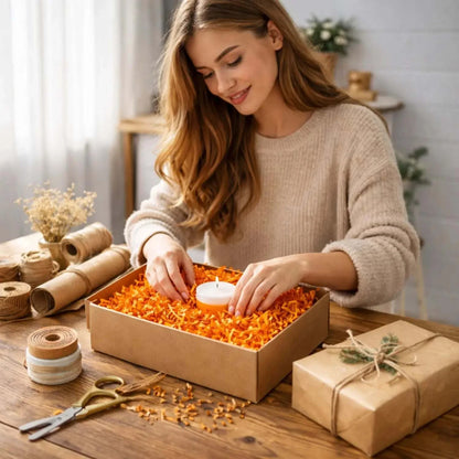 40 LB Orange Crinkle Paper