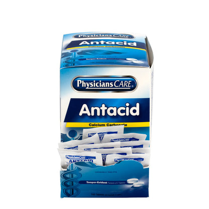 90089 PhysiciansCare Antacid Heartburn Medication, 420mg, 50 Packets of Two Tablets