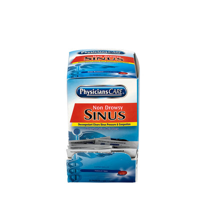 90087 PhysiciansCare Non-Drowsy Sinus Decongestant Medication, 10mg, 50 Single Dose Packets