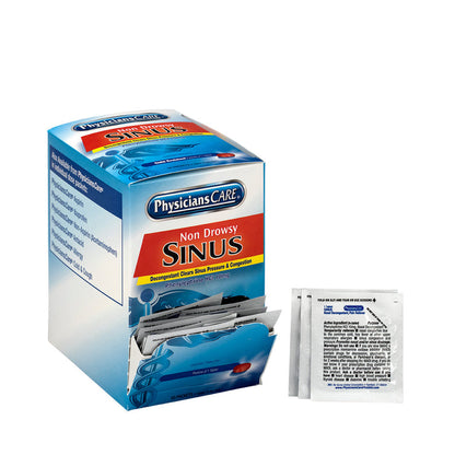 90087 PhysiciansCare Non-Drowsy Sinus Decongestant Medication, 10mg, 50 Single Dose Packets