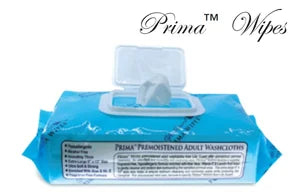 4913 Life Guard Prima™ Wipes Pre-Moistened Adult Washcloths, Extra Thick 9" x 13" Cloth - 48/pkg