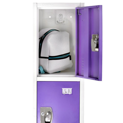 72 in. H x 12 in. W 4-Compartment Steel Storage Locker, Purple — FREE SHIPPING*