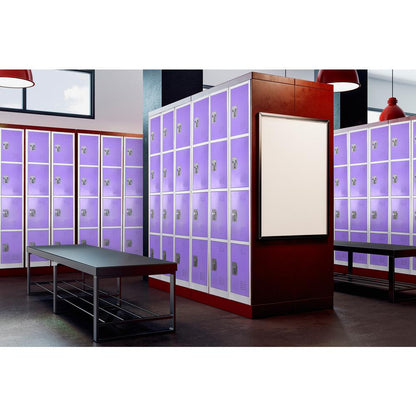 72 in. H x 12 in. W 4-Compartment Steel Storage Locker, Purple — FREE SHIPPING*
