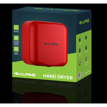Hemlock High Speed, Commercial Hand Dryer, Red, 120V — FREE SHIPPING*