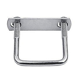 Square U Bolt Set, Zinc Plated - Includes: 5/16" x 2" x 3" U-bolt with 2 Regular Nuts, 2 Nylon Lock Nuts, and 1 U-bolt Plate - 180 sets