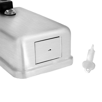 1200 ml Stainless Steel Vertical Bulk Refillable Surface-Mounted LIQUID or LOTION Soap Dispenser, 40 oz Capacity, Manual Operation — FREE SHIPPING*