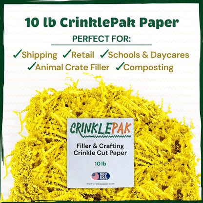 10 LB Yellow Crinkle Paper